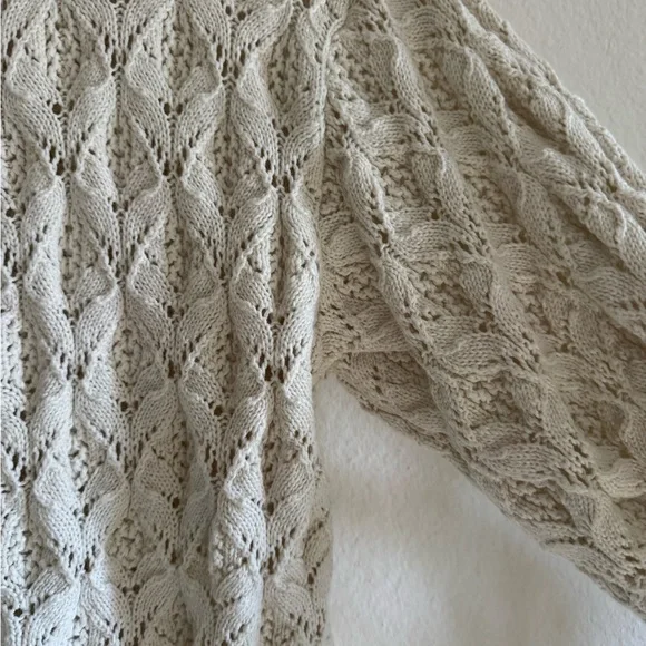 Sezane Cream Knit Cardigan - Picture 2 of 4